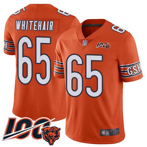 Chicago Bears Limited Orange Men Cody Whitehair Alternate Jersey NFL Football #65 100th Season->youth nfl jersey->Youth Jersey